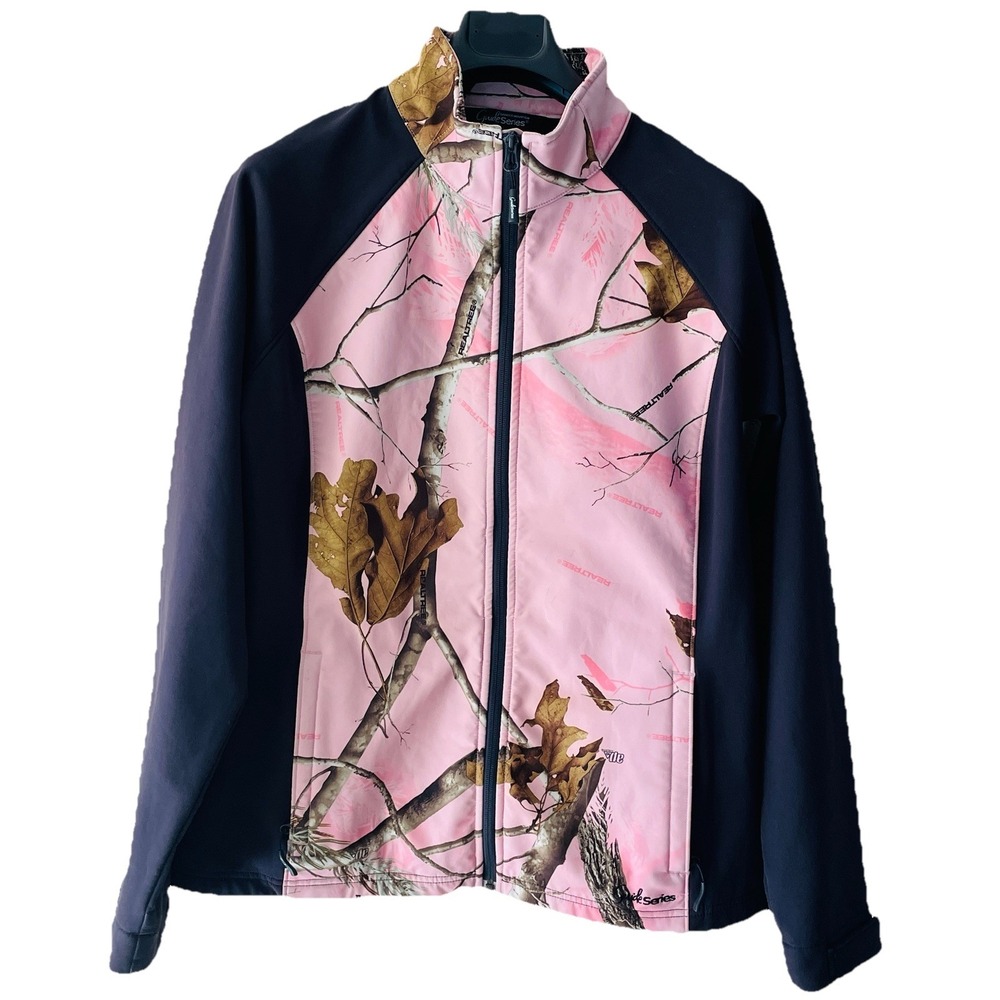 Pink Camo Camouflage Jacket Gander Mountain Women's Guide‎ Series Large Hunting